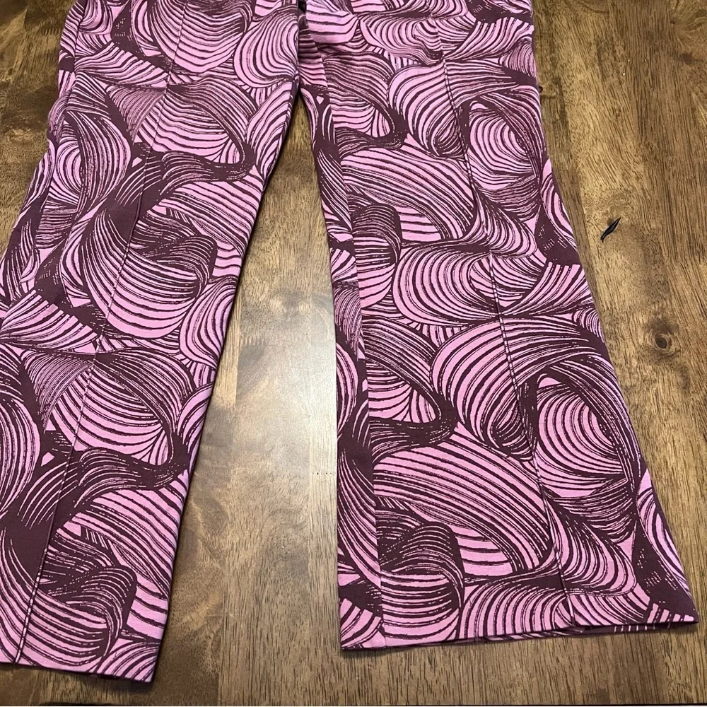 Anthropologie Maeve Margot High Rise Kick Flare Cropped Pants Size Large Boho - Picture 3 of 9